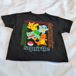 Pokemon Characters Black T-shirt Youth size Medium